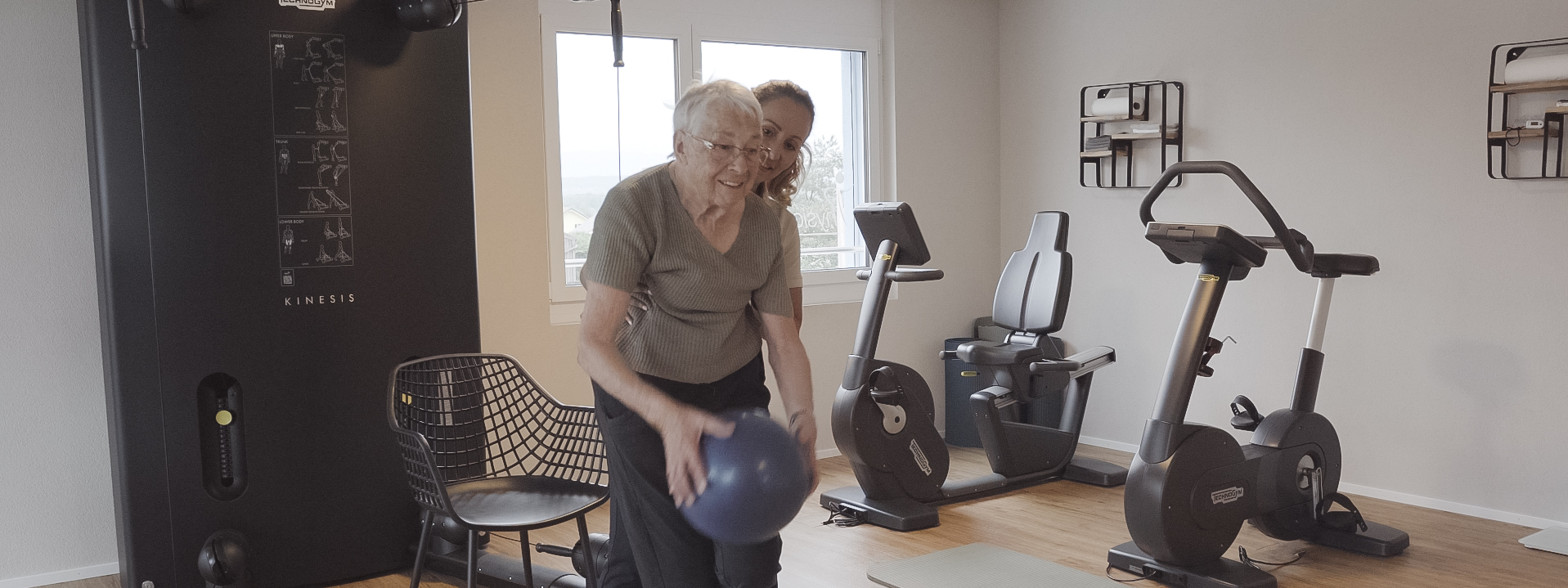 Geriatrische Physiotherapie, Aktivierung für ältere Menschen, Physio du Parc Murten, Physio du Lac Sugiez